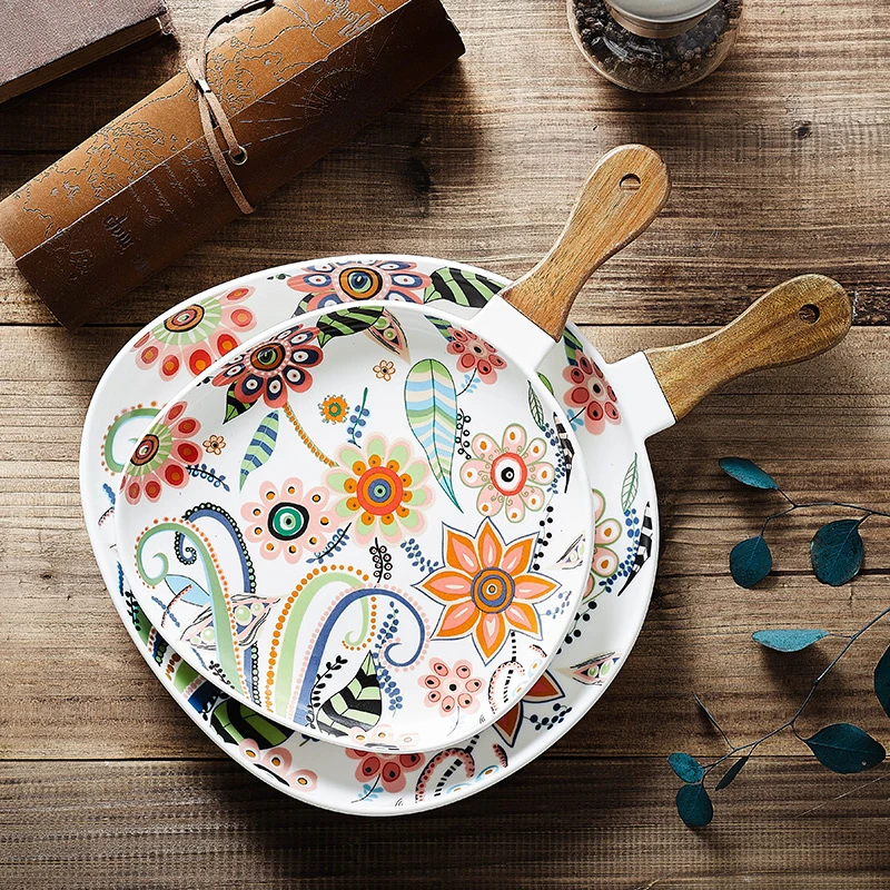 WOODEN HANDLE DINNER PLATE CERAMIC TABLEWARE NORDIC STYLE DESSERT PLATE STEAK SALAD DISH SNACK CAKE PLATES OVAL DISHES TRAY
WOODEN HANDLE DINNER PLATE CERAMIC TABLEWARE NORDIC STYLE DESSERT PLATE STEAK SALAD DISH SNACK CAKE PLATES OVAL DISHES TRAY