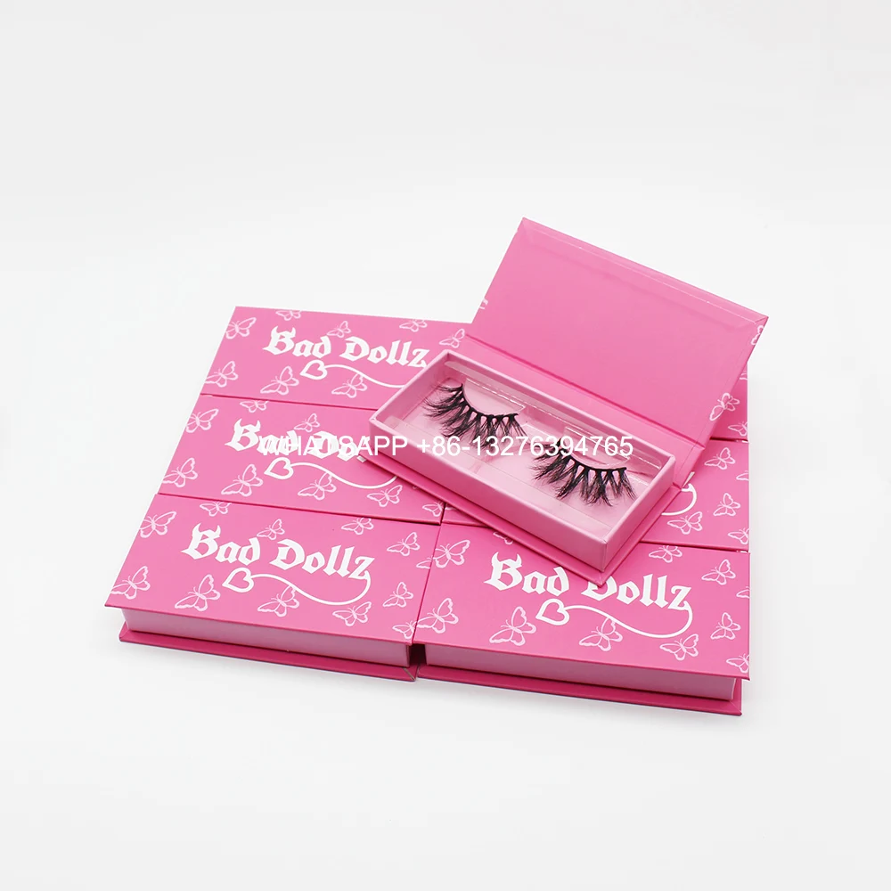 Pink Lashes Box With Tray Soft Mink Hair False Lashes Natural Long Wispy Makeup Lash Supplies Custom Mink Lashes Packaging Box
Pink Lashes Box With Tray Soft Mink Hair False Lashes Natural Long Wispy Makeup Lash Supplies Custom Mink Lashes Packaging Box