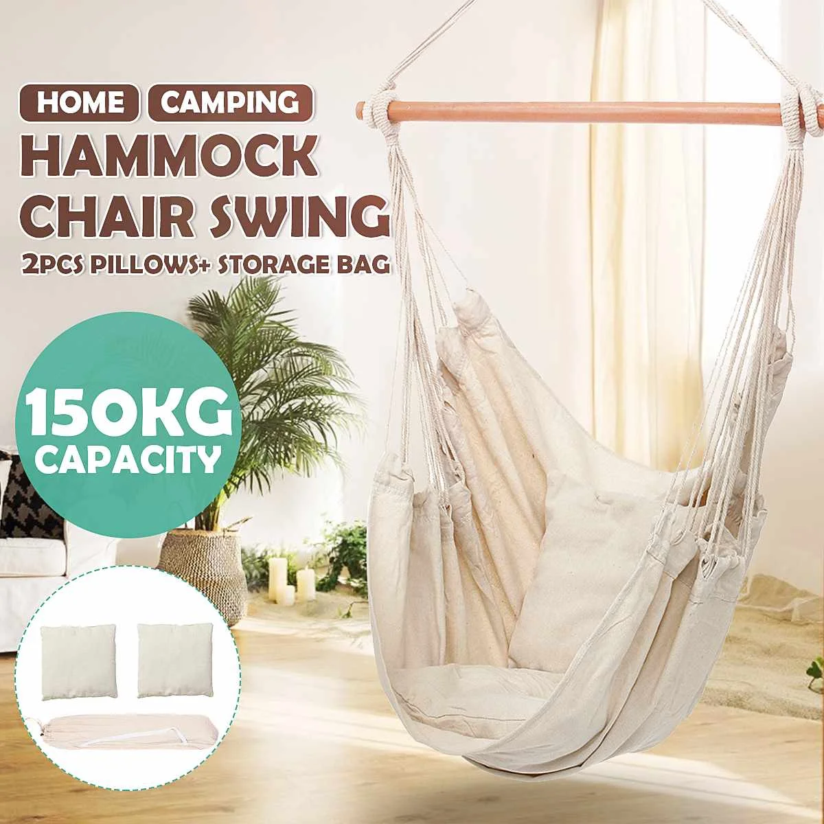 Nordic Style White Hammock Outdoor Indoor Garden Dormitory Bedroom Hanging Chair For Child Adult Swinging Single Safety Hammock
Nordic Style White Hammock Outdoor Indoor Garden Dormitory Bedroom Hanging Chair For Child Adult Swinging Single Safety Hammock