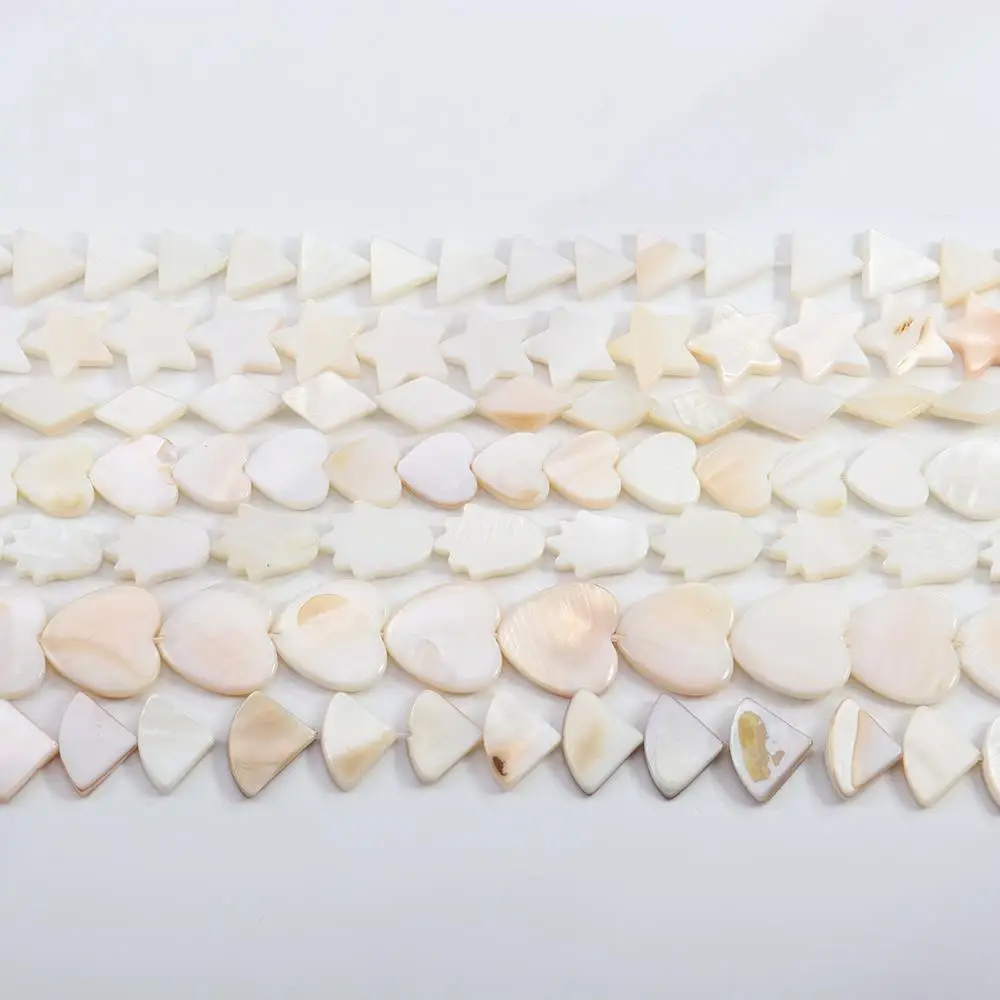 Lacoogh White Natural Mother of Pearl Shell Five-pointed Star Pentagram Rounded Oval Rectangle Beads Approx 39cm/Strand
Lacoogh White Natural Mother of Pearl Shell Five-pointed Star Pentagram Rounded Oval Rectangle Beads Approx 39cm/Strand