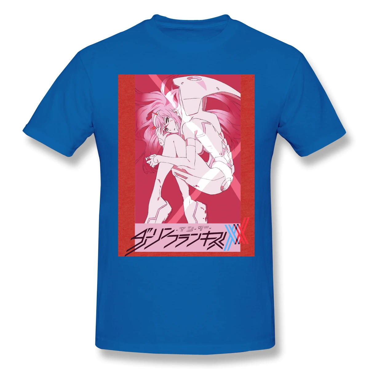 

Darling In The Franxx 2021 New Arrival T-Shirt Zero Two Zero Darling In The FranXX Vaporwave Waifu Crewneck Cotton for Men