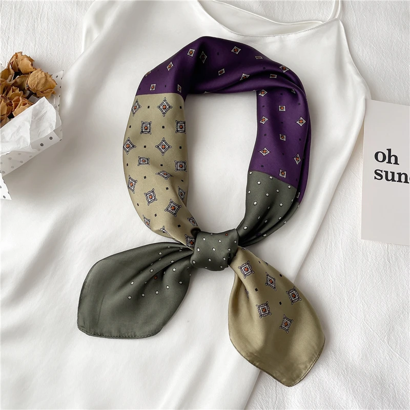 70cm Neckerchief Women Silk Satin Print Square Scarf Luxury Hair Accessories Female Hand Head Shawl Hijab For Girls 2022
70cm Neckerchief Women Silk Satin Print Square Scarf Luxury Hair Accessories Female Hand Head Shawl Hijab For Girls 2022