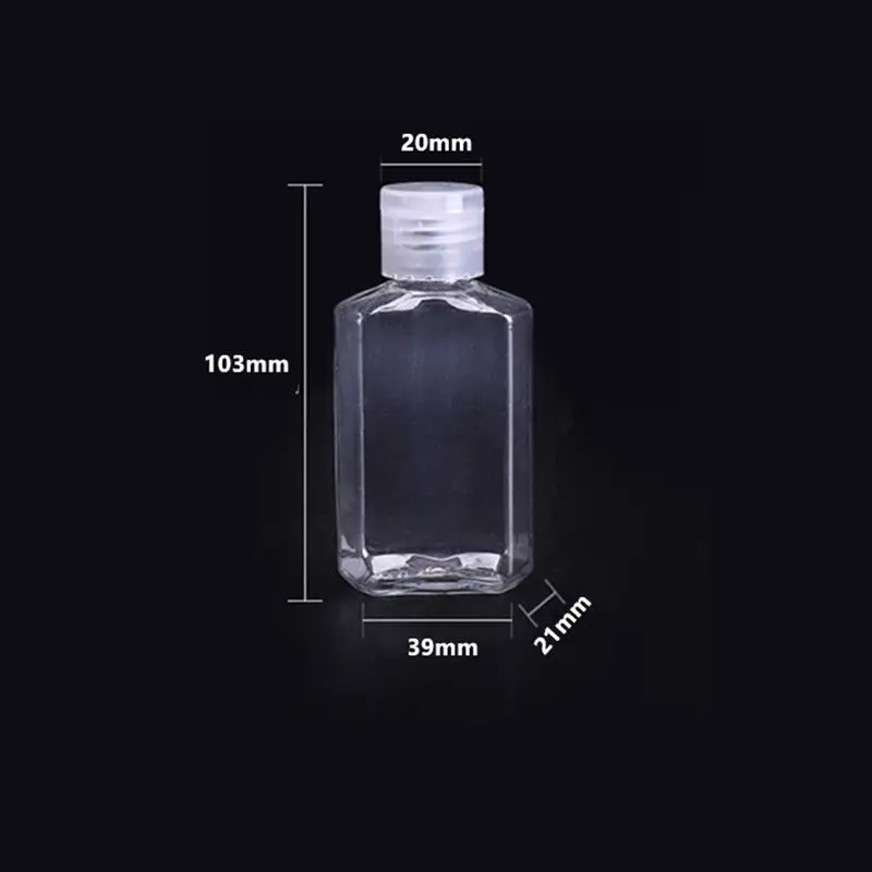 50 мл прозрачные пустые пластиковые бутылки шестиугольная плоская бутылка с
