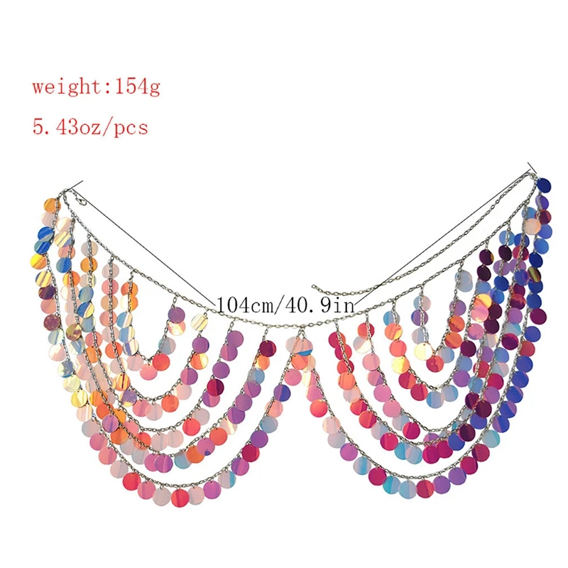 Fashion Women Sequin Skirt Sexy Metal Waist Chain Festival Carnival Body Chain Women Bikini Decoration
Fashion Women Sequin Skirt Sexy Metal Waist Chain Festival Carnival Body Chain Women Bikini Decoration