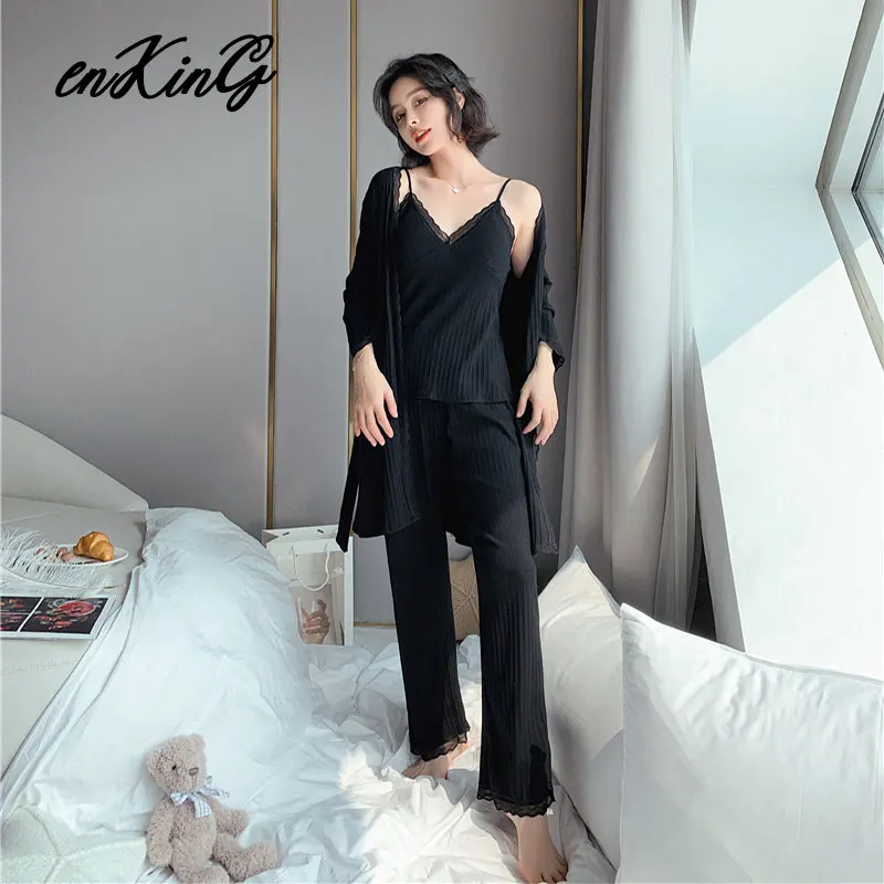 Winter 2020 Women 3 Pieces Pajamas Sets Sleepwear Pijama Lace Home Clothing Spaghetti Strap Sleep Lounge Nightwear Pyjama
Winter 2020 Women 3 Pieces Pajamas Sets Sleepwear Pijama Lace Home Clothing Spaghetti Strap Sleep Lounge Nightwear Pyjama