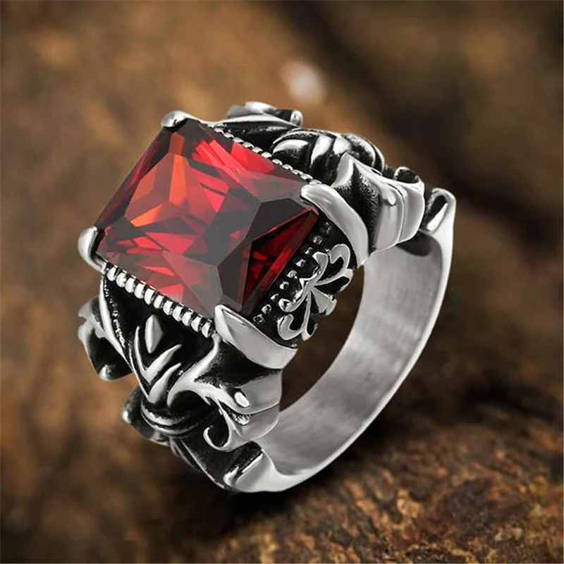 Trendy Fashion Popular Retro Punk Cross Red Zircon Geometry Ring Men's Party Hip Hop Street Accessories Jewelry Holiday Gifts
Trendy Fashion Popular Retro Punk Cross Red Zircon Geometry Ring Men's Party Hip Hop Street Accessories Jewelry Holiday Gifts