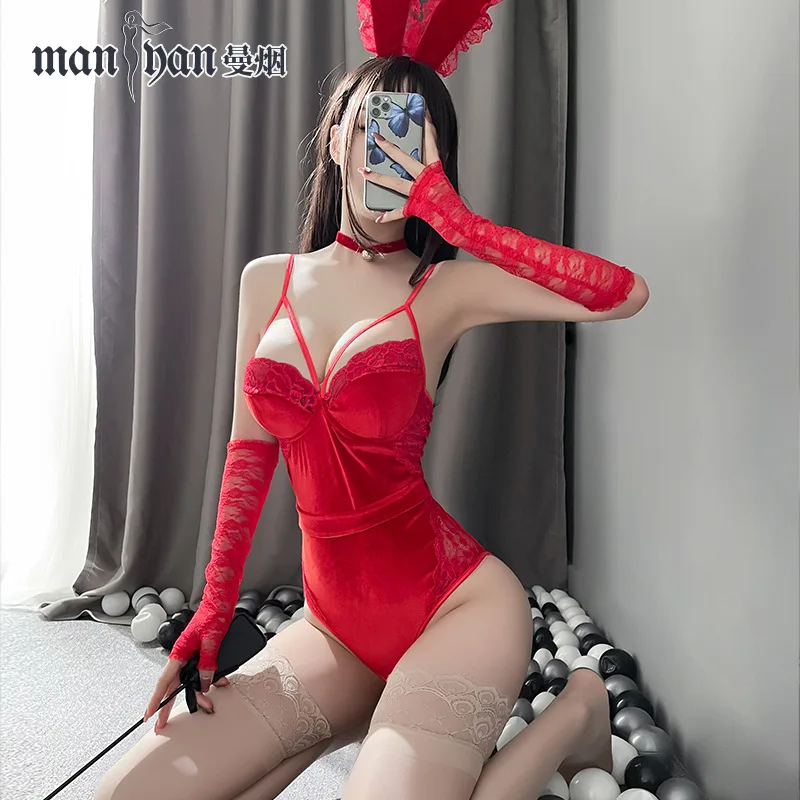 Demon Slayer Sexy Bunny Lingerie Cosplay Costumes Velvet Bodysuit Lace Floral Nightwear Womens Anime Rabbit Uniform Adult Game
Demon Slayer Sexy Bunny Lingerie Cosplay Costumes Velvet Bodysuit Lace Floral Nightwear Womens Anime Rabbit Uniform Adult Game