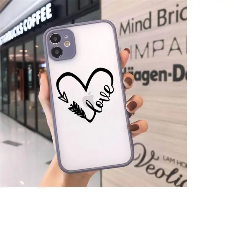 Simple Lines Love Heart Phone Cases Matte transparent For Gray iPhone 12 Mini 11 Pro XR XS Max 7 8 Plus X Back Cover
Simple Lines Love Heart Phone Cases Matte transparent For Gray iPhone 12 Mini 11 Pro XR XS Max 7 8 Plus X Back Cover