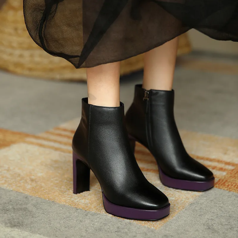 MEMUNIA 2021 newest autumn winter high heel platform shoes women ankle boots genuine leather sexy dress party shoes ladies
MEMUNIA 2021 newest autumn winter high heel platform shoes women ankle boots genuine leather sexy dress party shoes ladies