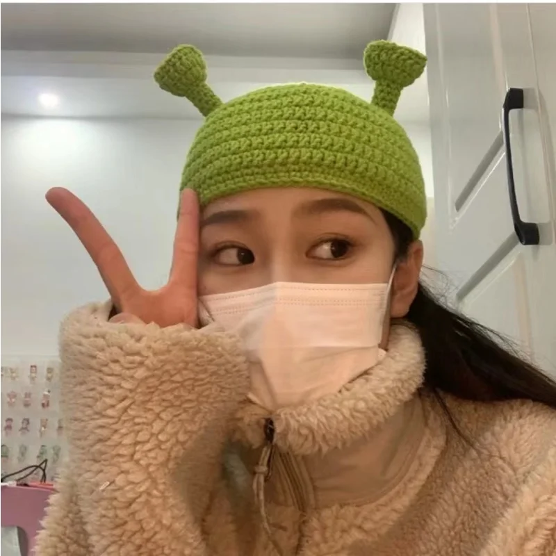 Women's Cartoon Funny Hat Beanie Men's Green Knitted Winter Hat Balaclava 2021 Creative Handmade Unisex Gift Cute Comfortable
Women's Cartoon Funny Hat Beanie Men's Green Knitted Winter Hat Balaclava 2021 Creative Handmade Unisex Gift Cute Comfortable