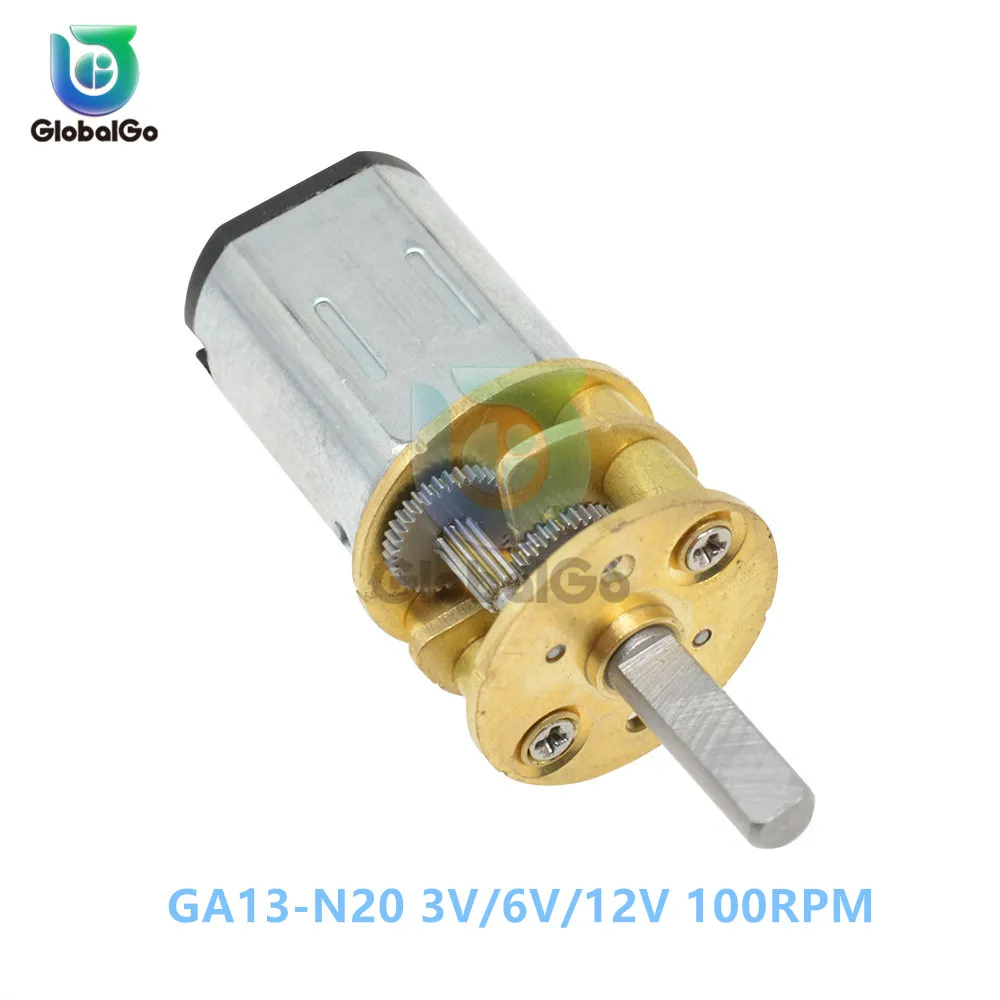 3V 6V 12V 100RPM Мини Микро Металлический Редукторный Двигатель Мотор редуктор с