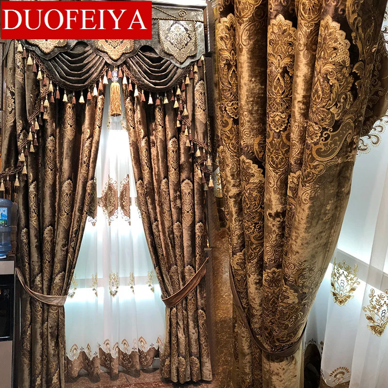 Custom curtains European living room high-grade european curtains cloth blackout curtain tulle curtains for living room
Custom curtains European living room high-grade european curtains cloth blackout curtain tulle curtains for living room