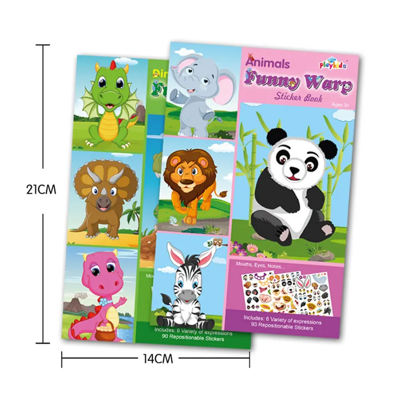 90Pcs Set Cartoon Children Educational Adhesive Stationery Sticker Make Face Scrapbook Sheets Kids Animal DIY Decoration Decals
90Pcs Set Cartoon Children Educational Adhesive Stationery Sticker Make Face Scrapbook Sheets Kids Animal DIY Decoration Decals