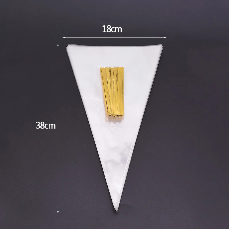 50pcs Clear Cellophane Candy Bags Cone Treat Bags with Twist Ties Thanksgiving Christmas Wedding Party Popcorn Packing Supplies
50pcs Clear Cellophane Candy Bags Cone Treat Bags with Twist Ties Thanksgiving Christmas Wedding Party Popcorn Packing Supplies