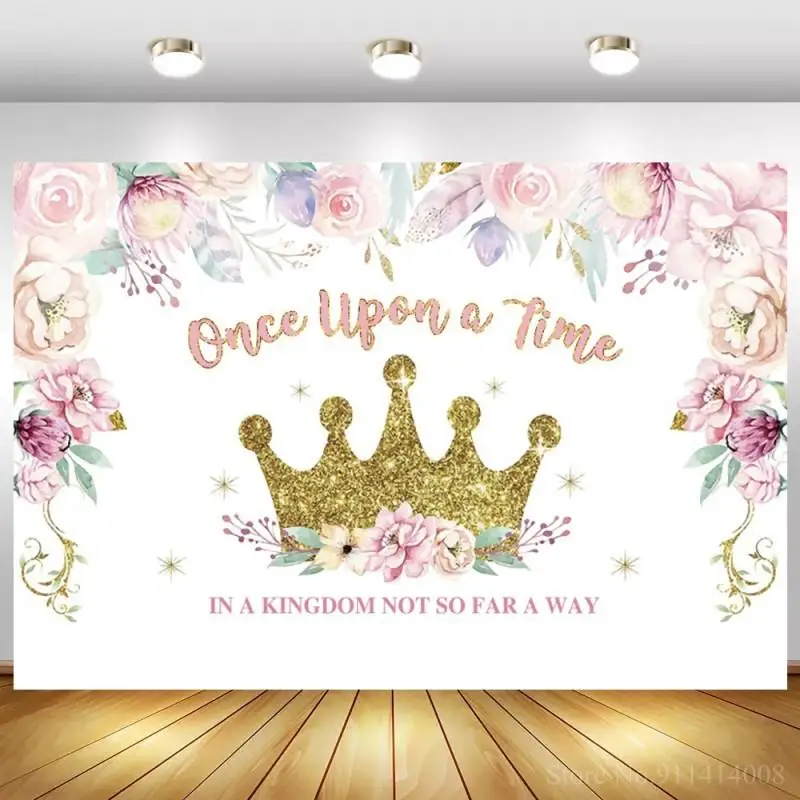 Виниловый фон для фотосъемки детей с изображением королевских цветов и принцесс 
Виниловый фон для фотосъемки детей с изображением королевских цветов и принцесс