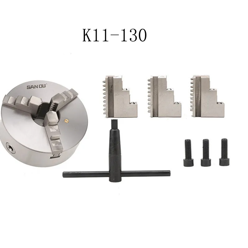 130mm 5 Inch 3 Jaw Self Centering Lathe Chuck SANOU K11-130 Metal Scroll Chucks for CNC Drilling Milling Machine | Инструменты