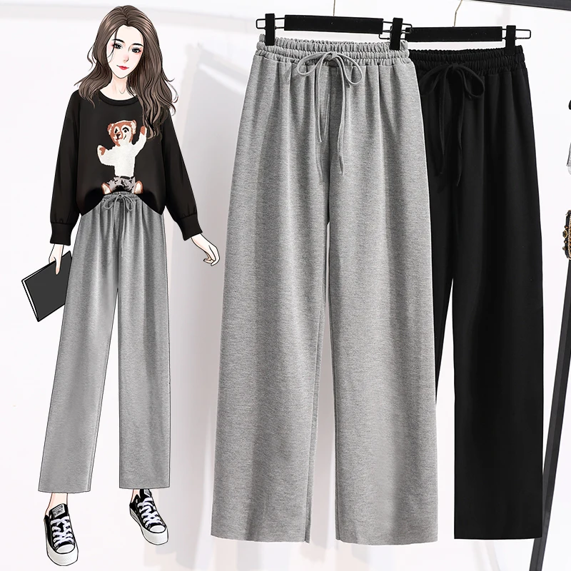 5Xl Draw String Black Slacks Wide Female Oversize Plus Large Size High Waist Woman Pants Autumn Winter Women'S Clothing D0642
5Xl Draw String Black Slacks Wide Female Oversize Plus Large Size High Waist Woman Pants Autumn Winter Women'S Clothing D0642