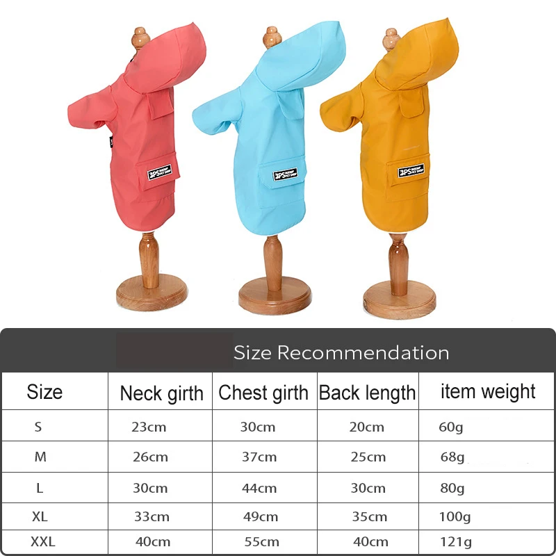 Rain Coat for Dogs Cats Hooded Raincoat Four-Legged Waterproof All-Inclusive Dog Pet Raincoat for Chihuahua Bulldog
Rain Coat for Dogs Cats Hooded Raincoat Four-Legged Waterproof All-Inclusive Dog Pet Raincoat for Chihuahua Bulldog