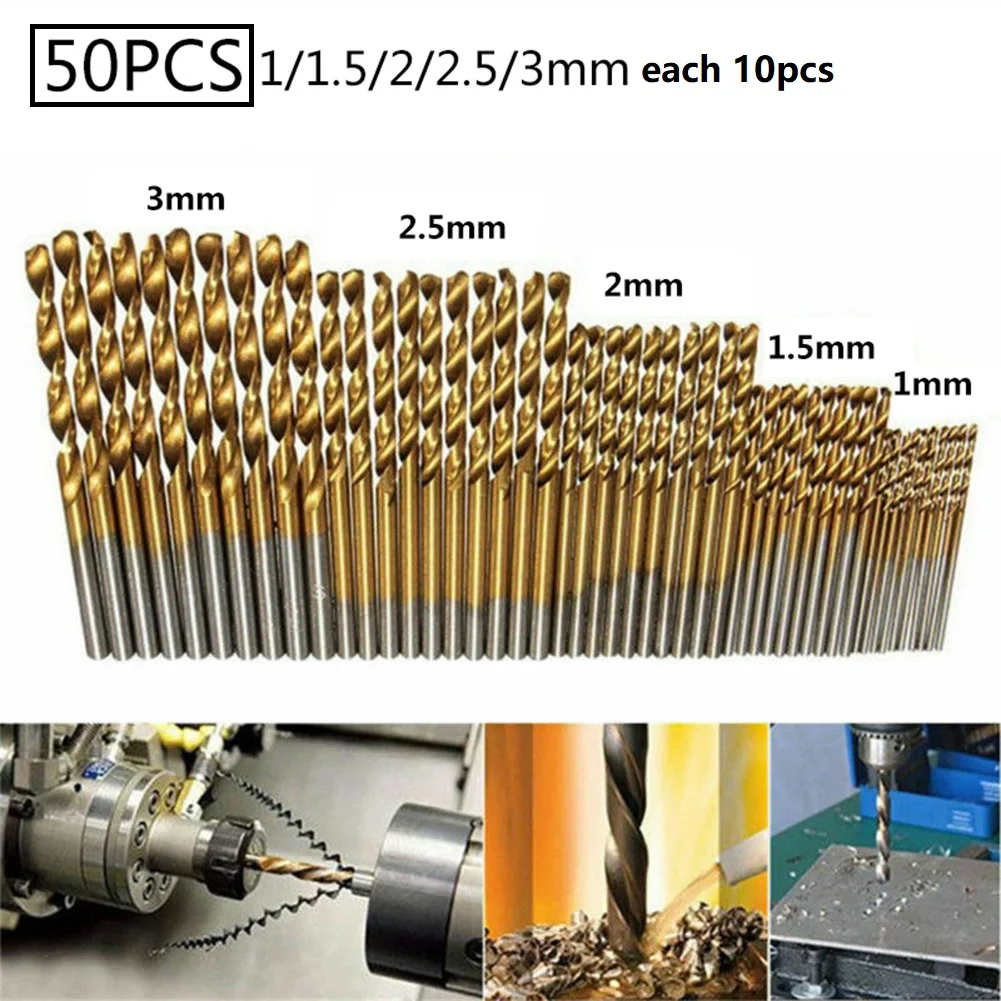 50 Pcs Drill Bits HSS Cobalt 1mm-3mm Electric Power Tools Accessories For Hard Metal Stainless Steel Drilling
50 Pcs Drill Bits HSS Cobalt 1mm-3mm Electric Power Tools Accessories For Hard Metal Stainless Steel Drilling