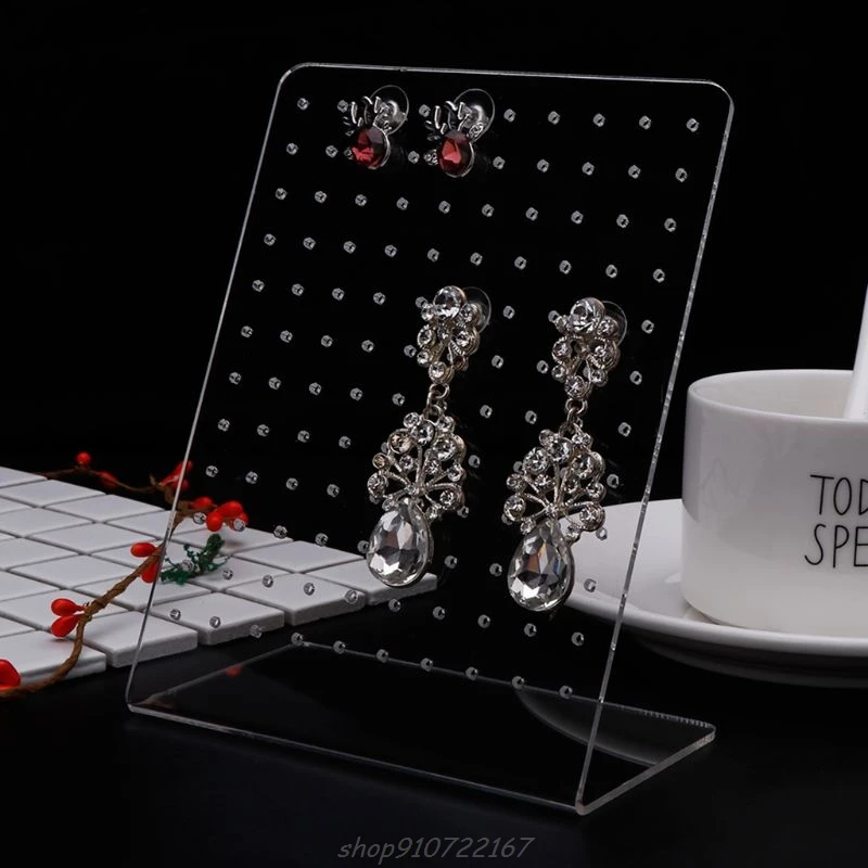 Jewelry Shelf Display Rack Stand L Shape For Ear Stud Earrings 120 Slots Holder Bracket Boutique Storage Organizer N06 20
Jewelry Shelf Display Rack Stand L Shape For Ear Stud Earrings 120 Slots Holder Bracket Boutique Storage Organizer N06 20