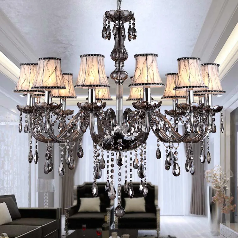 New Crystal chandelier ceiling for home lighting Gray Color lustres de sala classic chandeliers for Living room bedroom Wedding
New Crystal chandelier ceiling for home lighting Gray Color lustres de sala classic chandeliers for Living room bedroom Wedding