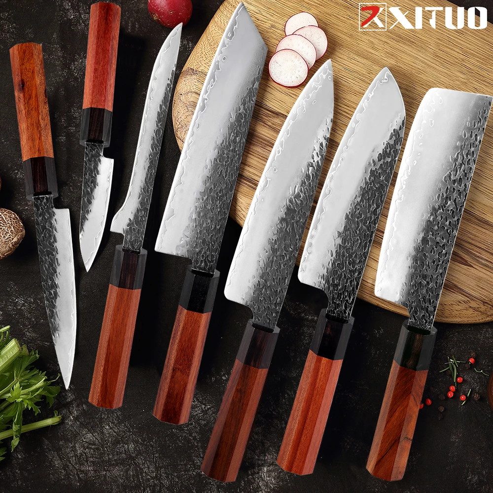 XITUO Kitchen Chef Knife Three-layer Composite Steel Handmade Forged Knife Japanese Kitchen Knife Cleaver Boning Paring Knife
XITUO Kitchen Chef Knife Three-layer Composite Steel Handmade Forged Knife Japanese Kitchen Knife Cleaver Boning Paring Knife