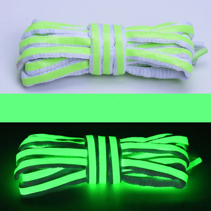 Laser Luminous Shoelaces Athletic Sport Flat Canvas Shoe Laces Glow In The Dark Night Color Fluorescent Shoelace 100/120/140cm
Laser Luminous Shoelaces Athletic Sport Flat Canvas Shoe Laces Glow In The Dark Night Color Fluorescent Shoelace 100/120/140cm