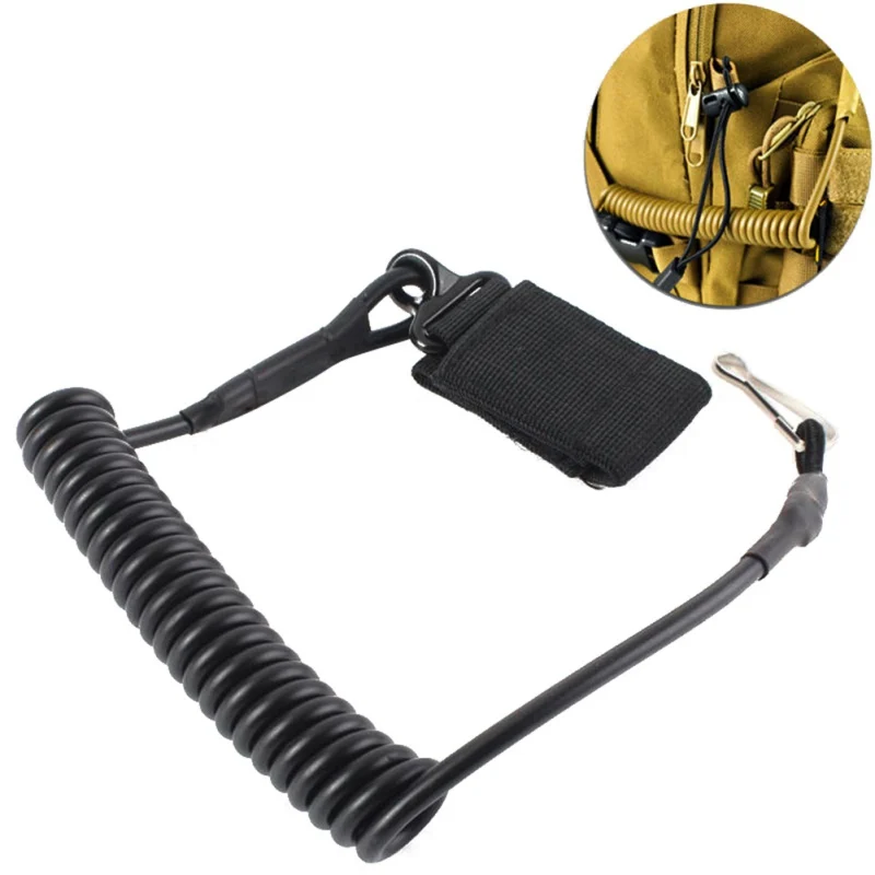 Tactical Retractable Plastic Spring Elastic Rope Security Gear Tool For Airsoft Outdoor Hiking Camping Anti-lost Tools 
Tactical Retractable Plastic Spring Elastic Rope Security Gear Tool For Airsoft Outdoor Hiking Camping Anti-lost Tools