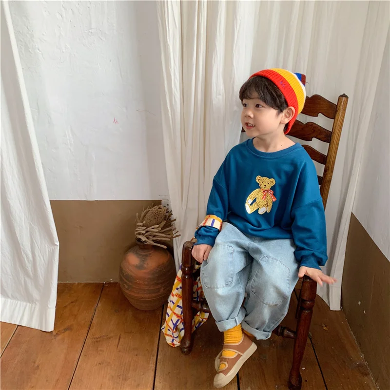 Autumn new children fashion patch denim trousers unisex loose casual all-match denim pants for kids
Autumn new children fashion patch denim trousers unisex loose casual all-match denim pants for kids