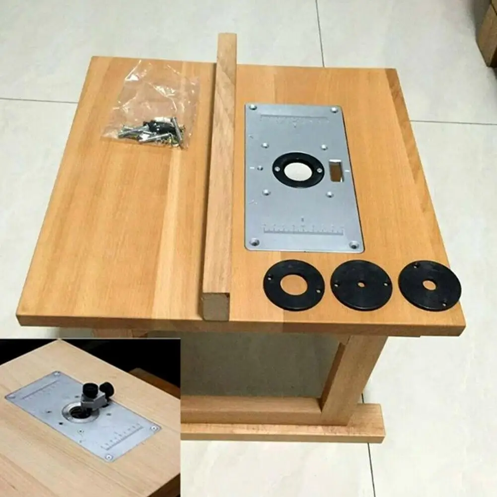 Multifunctional Aluminium Router Table Insert Plate Machine Trimmer Router Woodworking Engraving Wood Models Benches
Multifunctional Aluminium Router Table Insert Plate Machine Trimmer Router Woodworking Engraving Wood Models Benches