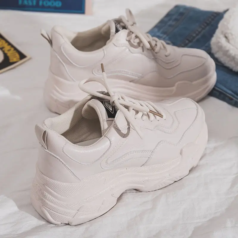 White Women Shoes New Chunky Sneakers For Women Lace-Up White Vulcanize Shoes Casual Fashion Dad Shoes Platform Sneakers Basket
White Women Shoes New Chunky Sneakers For Women Lace-Up White Vulcanize Shoes Casual Fashion Dad Shoes Platform Sneakers Basket