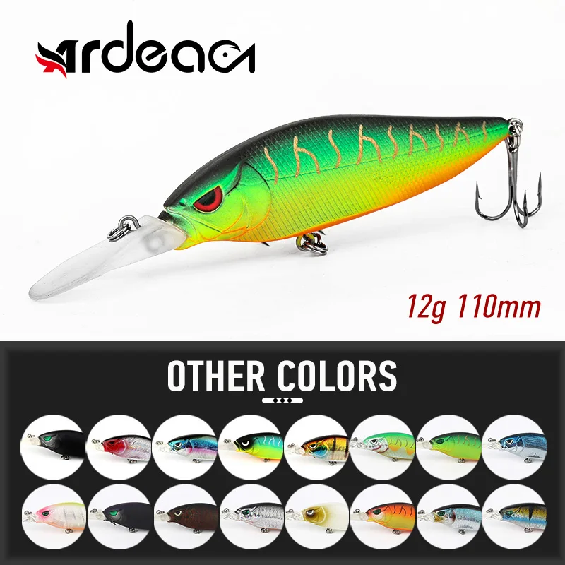 Ardea Long Lip Crank Bait 1Pcs Artificial Crankbait hard lure Jig with Treble Hooks 110mm/12g Wobblers Floating Bass Swimbait
Ardea Long Lip Crank Bait 1Pcs Artificial Crankbait hard lure Jig with Treble Hooks 110mm/12g Wobblers Floating Bass Swimbait