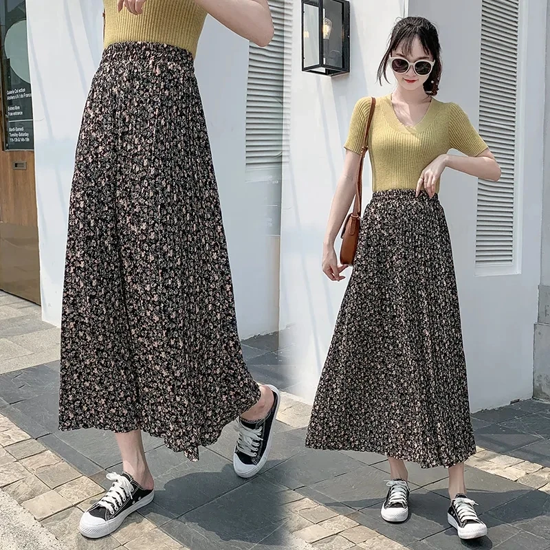 Sweet printing summer floral Pleated skirt Women Fashion Korean allmatch Loose big size Long skirt ladies 2021 new A-line Dress
Sweet printing summer floral Pleated skirt Women Fashion Korean allmatch Loose big size Long skirt ladies 2021 new A-line Dress
