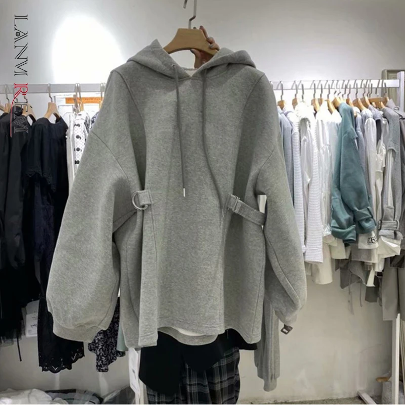 LANMREM 2021 Autumn Winter New Female Loose Hooded Long Sleeve Gray Color Thick Sweatshirt Women Fashion Clothing 2W1075
LANMREM 2021 Autumn Winter New Female Loose Hooded Long Sleeve Gray Color Thick Sweatshirt Women Fashion Clothing 2W1075