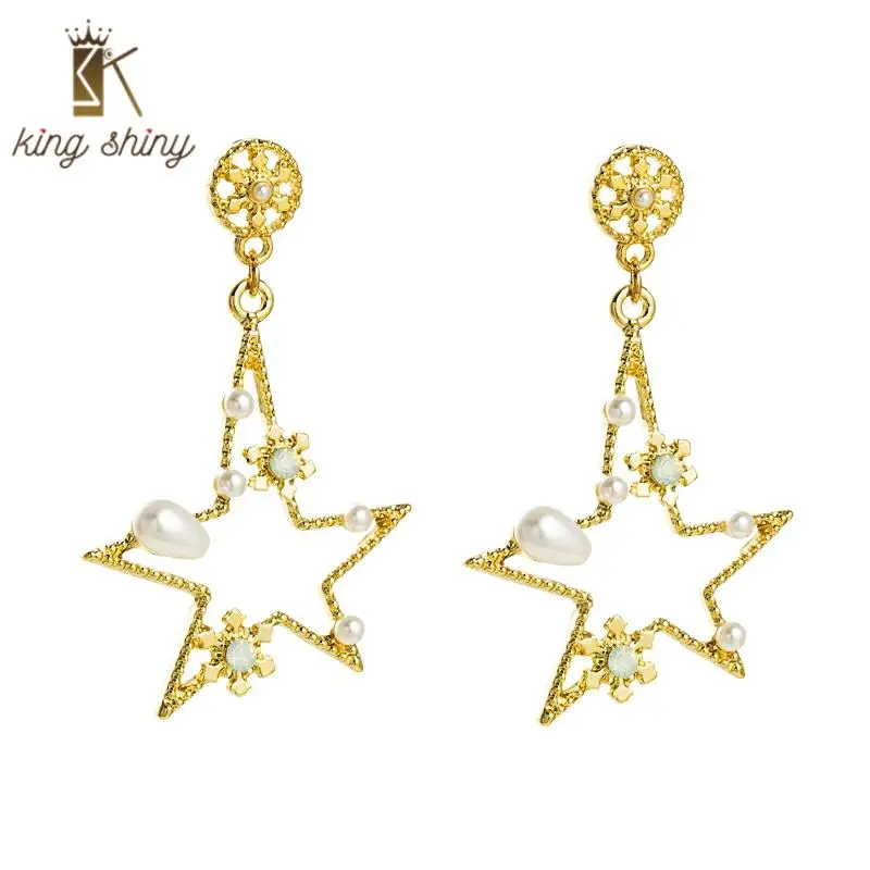 Personality Korean Simulated Star Dangle Earrings for Woman Charm Snow Shaped Statement Drop Earring Woman Party Jewelry Brincos
Personality Korean Simulated Star Dangle Earrings for Woman Charm Snow Shaped Statement Drop Earring Woman Party Jewelry Brincos
