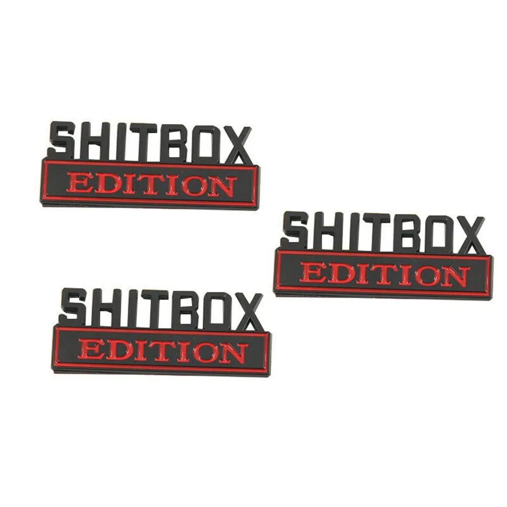 3x SHITBOX EDITION Emblems 3D Badge Decal For GMC Chevy Car Truck Black Red Sticker
3x SHITBOX EDITION Emblems 3D Badge Decal For GMC Chevy Car Truck Black Red Sticker