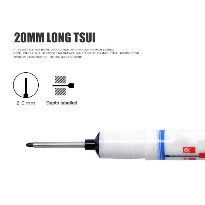 1PCS 20mm Long Head Markers Pen Deep Hole Marker Pens Woodworking Marker Pen Oily Pen For Wood Metal Glass
1PCS 20mm Long Head Markers Pen Deep Hole Marker Pens Woodworking Marker Pen Oily Pen For Wood Metal Glass