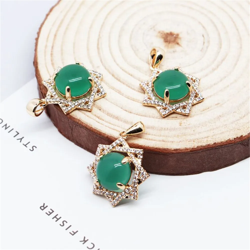 Real 14K Gold Plated Gem-encrusted zircon pendant handmade DIY necklace pendant material
Real 14K Gold Plated Gem-encrusted zircon pendant handmade DIY necklace pendant material
