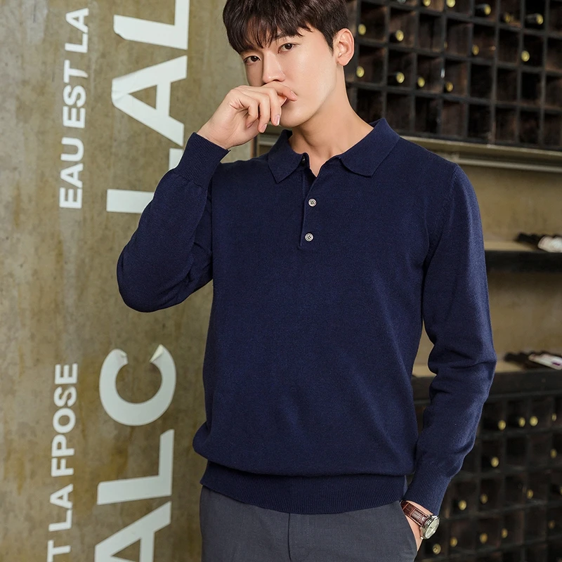 Spring and Autumn Men 's POLO Pullover Knitted Pullover Men Jumper Sweater Lapel Button Long Sleeves Loose Top
Spring and Autumn Men 's POLO Pullover Knitted Pullover Men Jumper Sweater Lapel Button Long Sleeves Loose Top