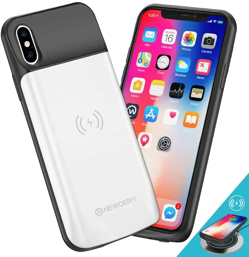 NEWDERY power case for iPhone X Xs Battery Case Qi Wireless Charging case, 6000mAh Charger Case Compatible for iPhone X/XS
NEWDERY power case for iPhone X Xs Battery Case Qi Wireless Charging case, 6000mAh Charger Case Compatible for iPhone X/XS