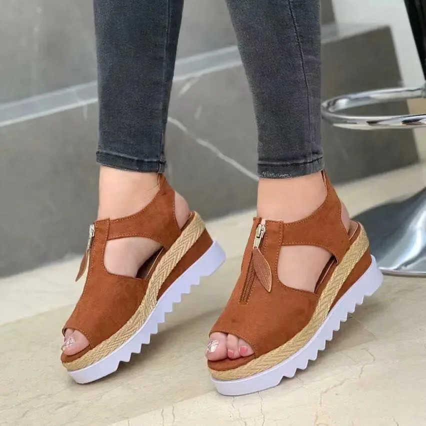 Women Shoes 2021 Summer Fashion Fish Wedge Sandals Muje FCasual Platform Sandals Ladies Plus Size Before Zip Straw Roman Sandals
Women Shoes 2021 Summer Fashion Fish Wedge Sandals Muje FCasual Platform Sandals Ladies Plus Size Before Zip Straw Roman Sandals