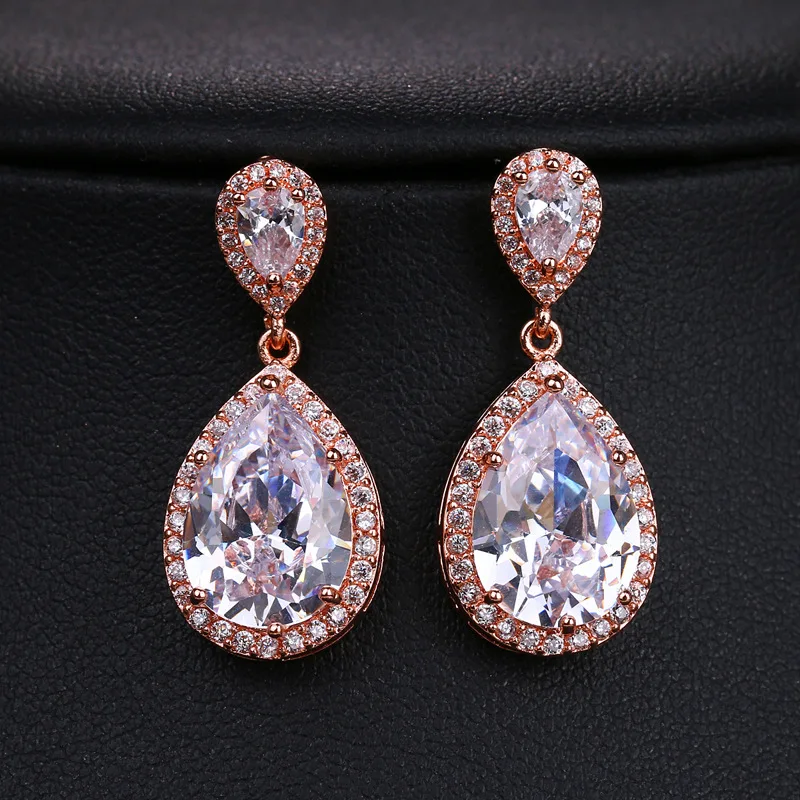 SLBRIDAL Trendy Bijoux Anti-allergic Girl Fashion Cubic Zircon Earring WaterDrop CZ Earring Women Dangle Bridal Wedding Earring
SLBRIDAL Trendy Bijoux Anti-allergic Girl Fashion Cubic Zircon Earring WaterDrop CZ Earring Women Dangle Bridal Wedding Earring