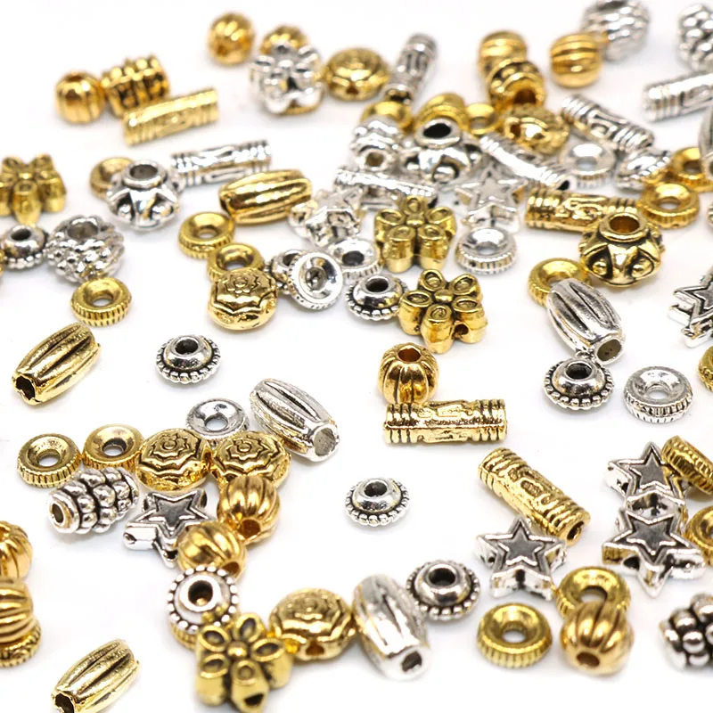 100 шт., разные стильные винтажные посеребренные бусины
100 шт., разные стильные винтажные посеребренные бусины