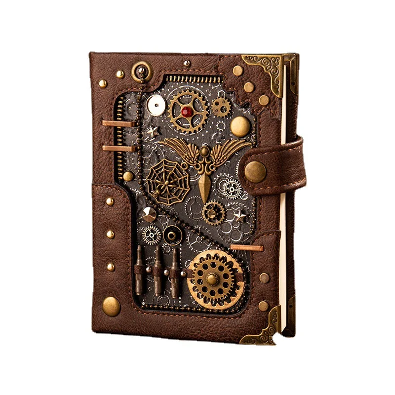 European Retro Notebook Personalized Creative Notebook Steampunk Notebook Loose Leaf Portable Office High End Retro Men's Gift
European Retro Notebook Personalized Creative Notebook Steampunk Notebook Loose Leaf Portable Office High End Retro Men's Gift