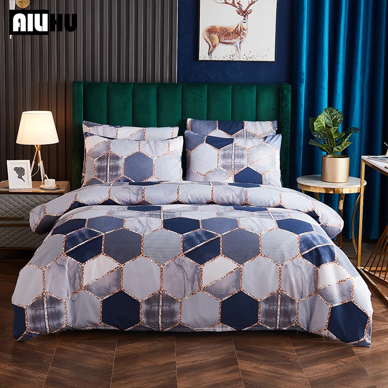 Gradient Gilt Marbled Soft Duvet Cover Pillow Geometry Shams Bedding Set Queen Comforter Bed Cover For Home Double Bed Set 3PCS
Gradient Gilt Marbled Soft Duvet Cover Pillow Geometry Shams Bedding Set Queen Comforter Bed Cover For Home Double Bed Set 3PCS