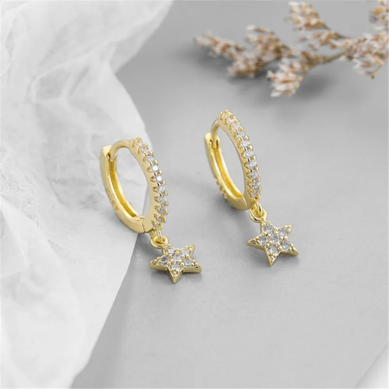Korean Jewelley 925 Sterling Silver Crystal Star Bead Stud Earrings For Girls Lady Pendientes eh1043
Korean Jewelley 925 Sterling Silver Crystal Star Bead Stud Earrings For Girls Lady Pendientes eh1043