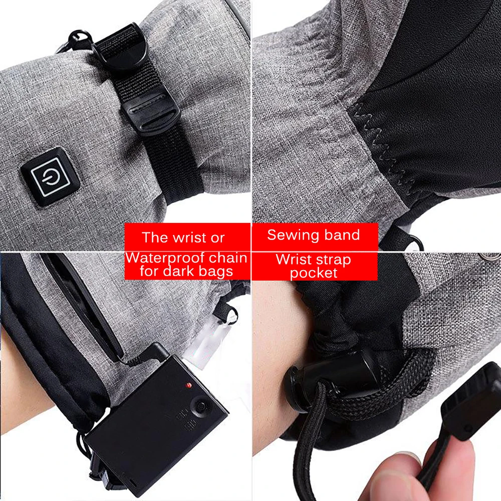 Winter Cycling Heating Gloves Non-Slip Outdoor Sports Gloves Waterproof Windproof Gloves Invisible pocket design 
Winter Cycling Heating Gloves Non-Slip Outdoor Sports Gloves Waterproof Windproof Gloves Invisible pocket design