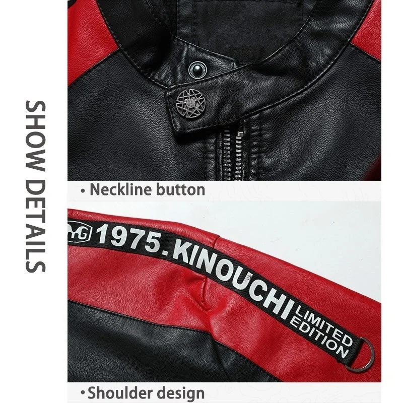 Men's Punk Motor Jacket Autumn Winter PU Leather Jacket Mens Handsome Vintage Leather Jacket Outwear Male High Street Streetwear
Men's Punk Motor Jacket Autumn Winter PU Leather Jacket Mens Handsome Vintage Leather Jacket Outwear Male High Street Streetwear