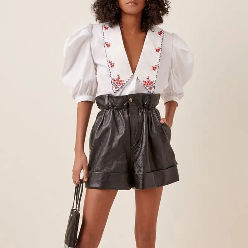 Linglewei Leisure time Short sleeve Dress female New pattern decorative border V-neck Lace collar jacket
Linglewei Leisure time Short sleeve Dress female New pattern decorative border V-neck Lace collar jacket