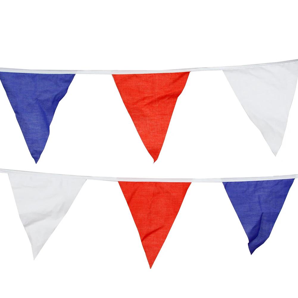 Home Party DIY Decoration 25 Flags Bunting Red White Blue Triangle Flags 7m Birthdays Party Decor Accessories
Home Party DIY Decoration 25 Flags Bunting Red White Blue Triangle Flags 7m Birthdays Party Decor Accessories